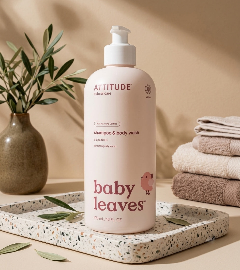 Baby shampoo en body wash - Attitude Baby Leaves (473 ml)