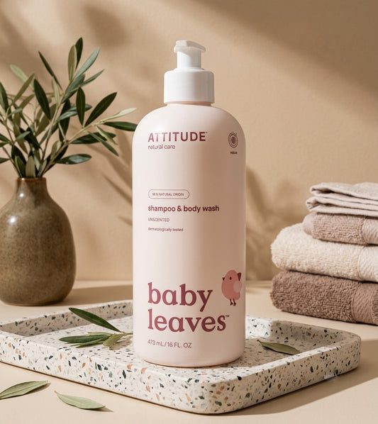 Baby shampoo en body wash  - Attitude Baby Leaves (473 ml)